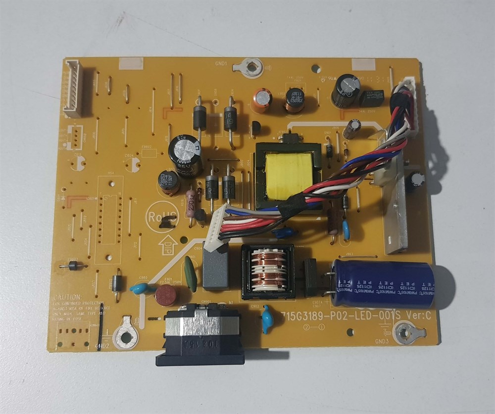 GRUNDIG GR-215 ME1215B 22 inç LED MONİTÖRÜN POWER BESLEME KARTI GÜÇ KARTI 715G3189-P02-LED-001S VERC