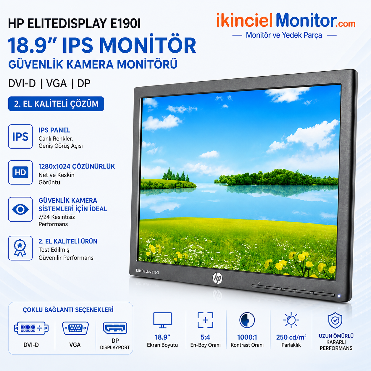 Hp Elitedisplay E190i E4U30AA 18.9 inç IPS Led Monitör
