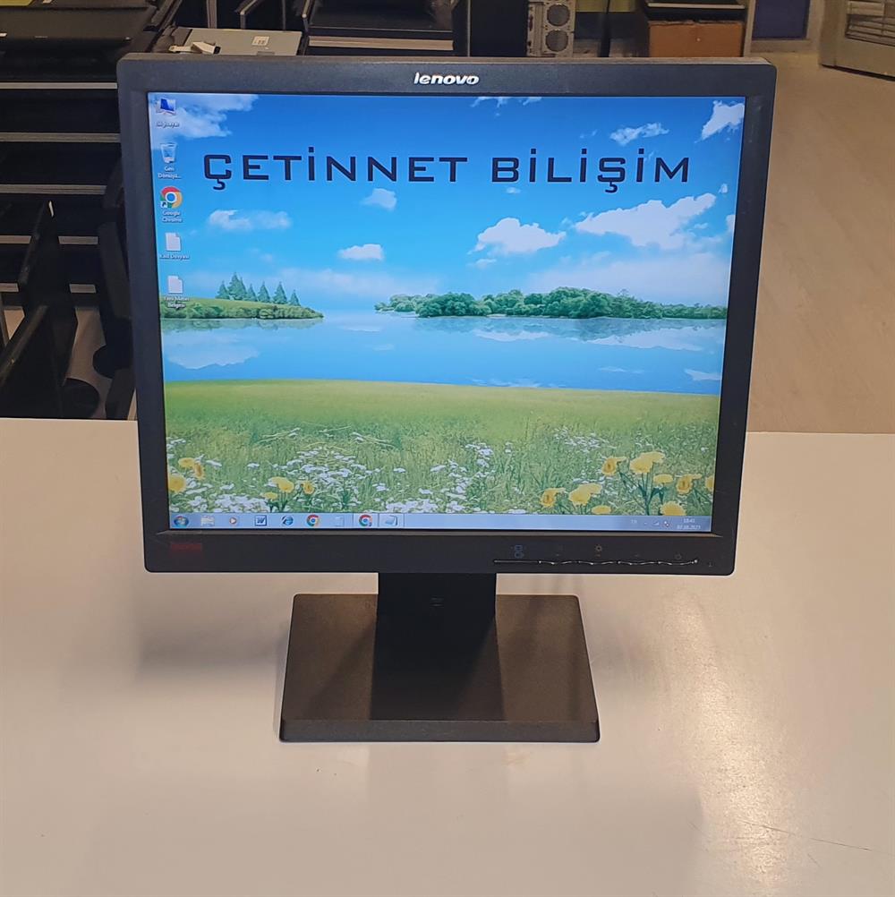 LENOVOLenovo 17 inç Lcd Kare Monitör VGA DVI Amortisörlü2.EL Temiz Monitör2.El Temiz Lenovo 17 inç Lcd Kare Monitör VGA DVI Amortisörlü