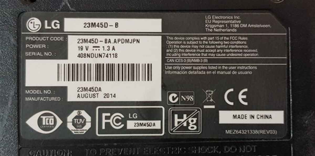 LG 23M45D-B 23