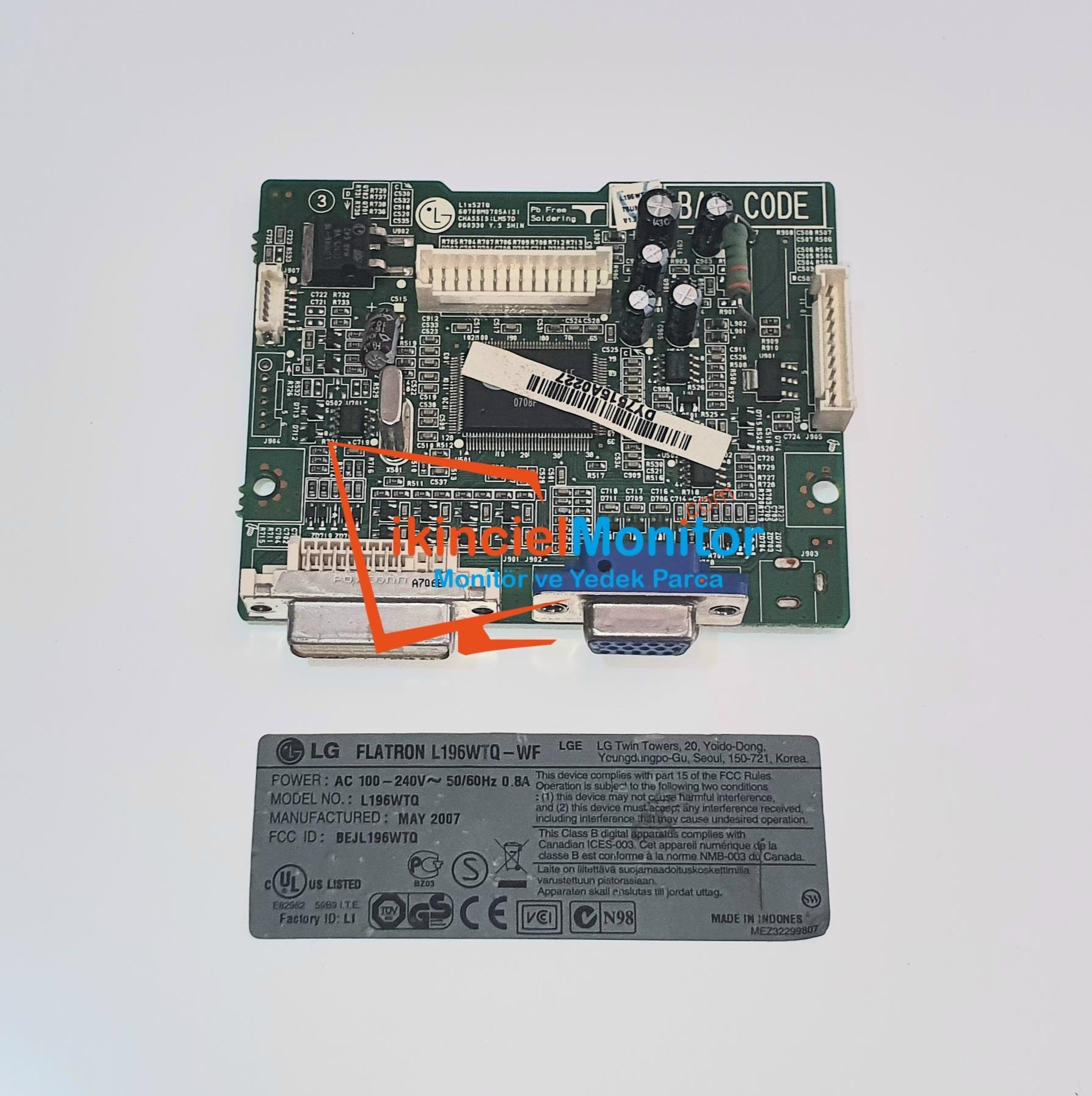 LG L196WTQ-WF 19 inç Lcd Monitör Anakart Main board