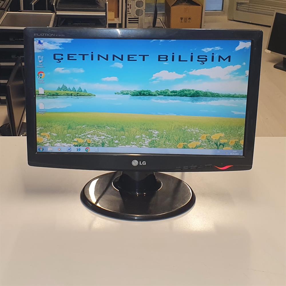 LG Life's GoodLG W1943S 18.5 inç LCD WİDE MONİTÖR 1366x768 VGA2.EL Temiz MonitörLG W1943S 18.5 inç Lcd Vga Güvenlik kamera monitörü 2.El