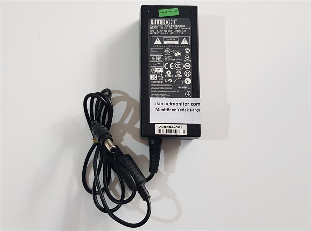 LITEONLITEON PA-1041-71 12V 3.33A AC DC MONİTÖR ADAPTÖRÜAdaptörlerHIPRO HIPRO 12V 3.33A 40W DC ADAPTÖR MONİTÖR ADAPTÖRÜ | ikincielmonitor.com