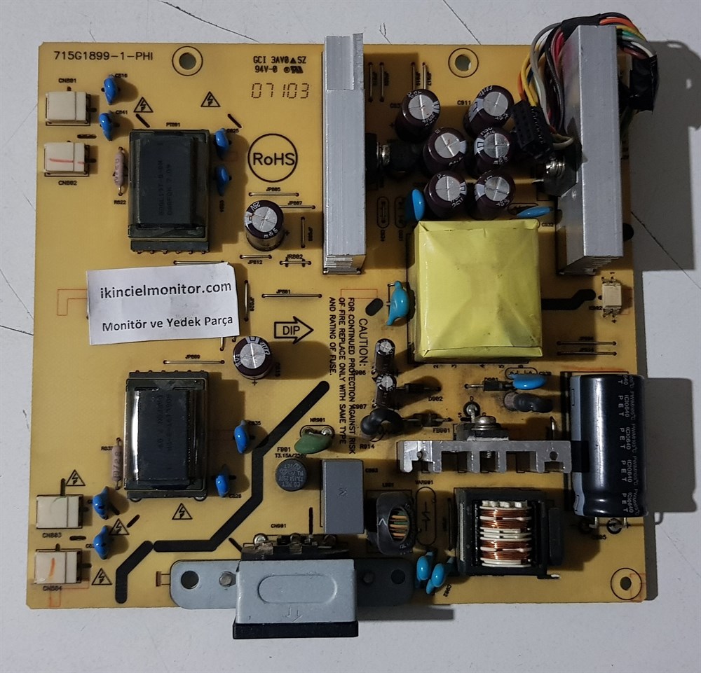 PHİLİPS 190WV7 19 inç LCD MONİTÖR POWER BESLEME KARTI GÜÇ KARTI 715G1899-1-PHI