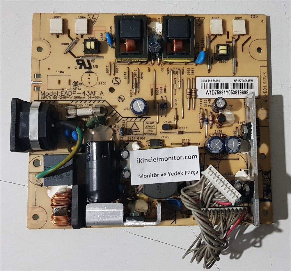 PHİLİPS 190X6 19 inç LCD MONİTÖRÜN POWER BESLEME KARTI GÜÇ KARTI EADP-43AFA 2941012404