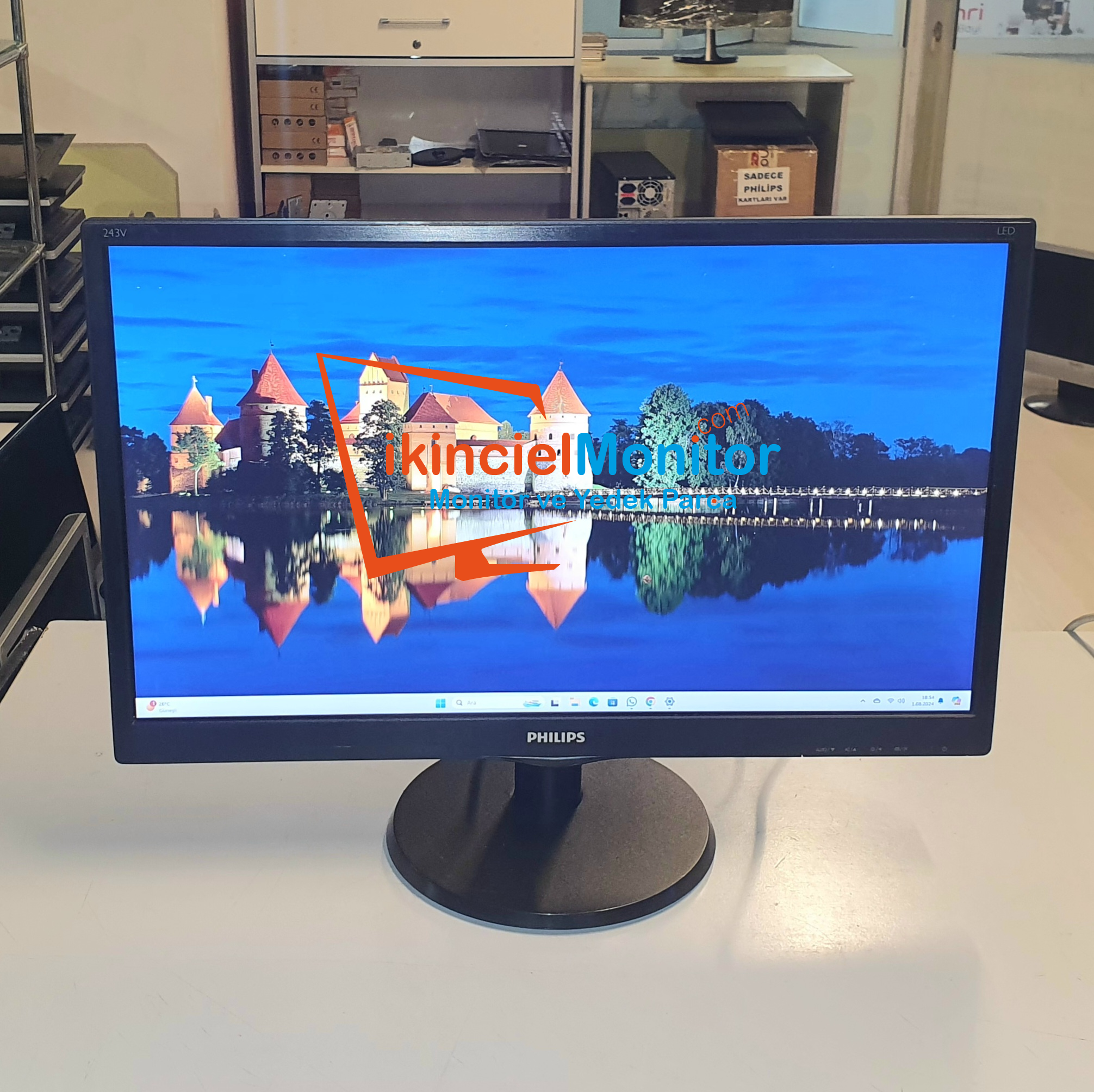 Philips 243V5QH 24 inç LED Monitör HDMI Az Kullanılmış 2.El
