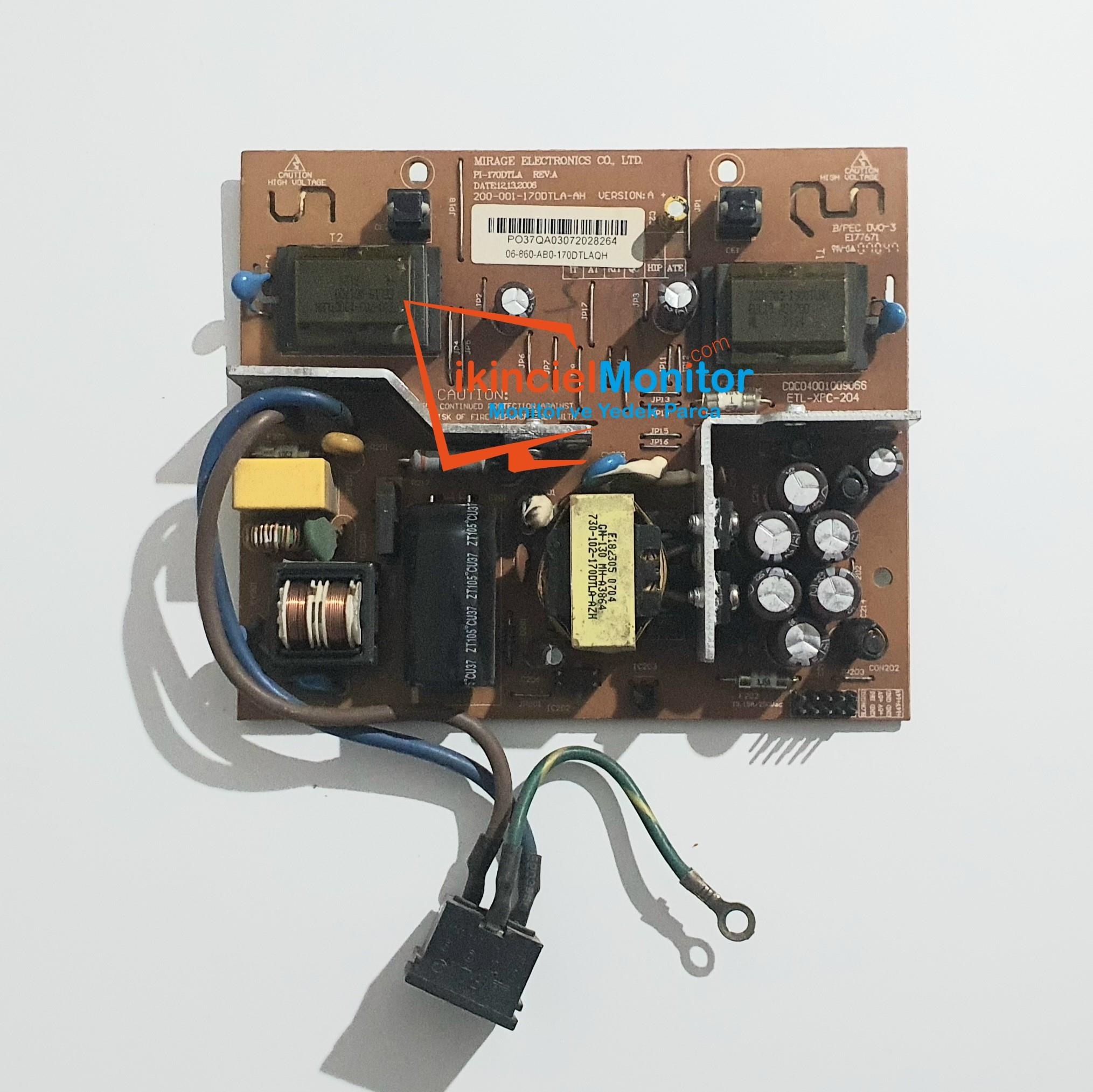 PI-170DTLA Monitör Power Besleme Güç Kartı