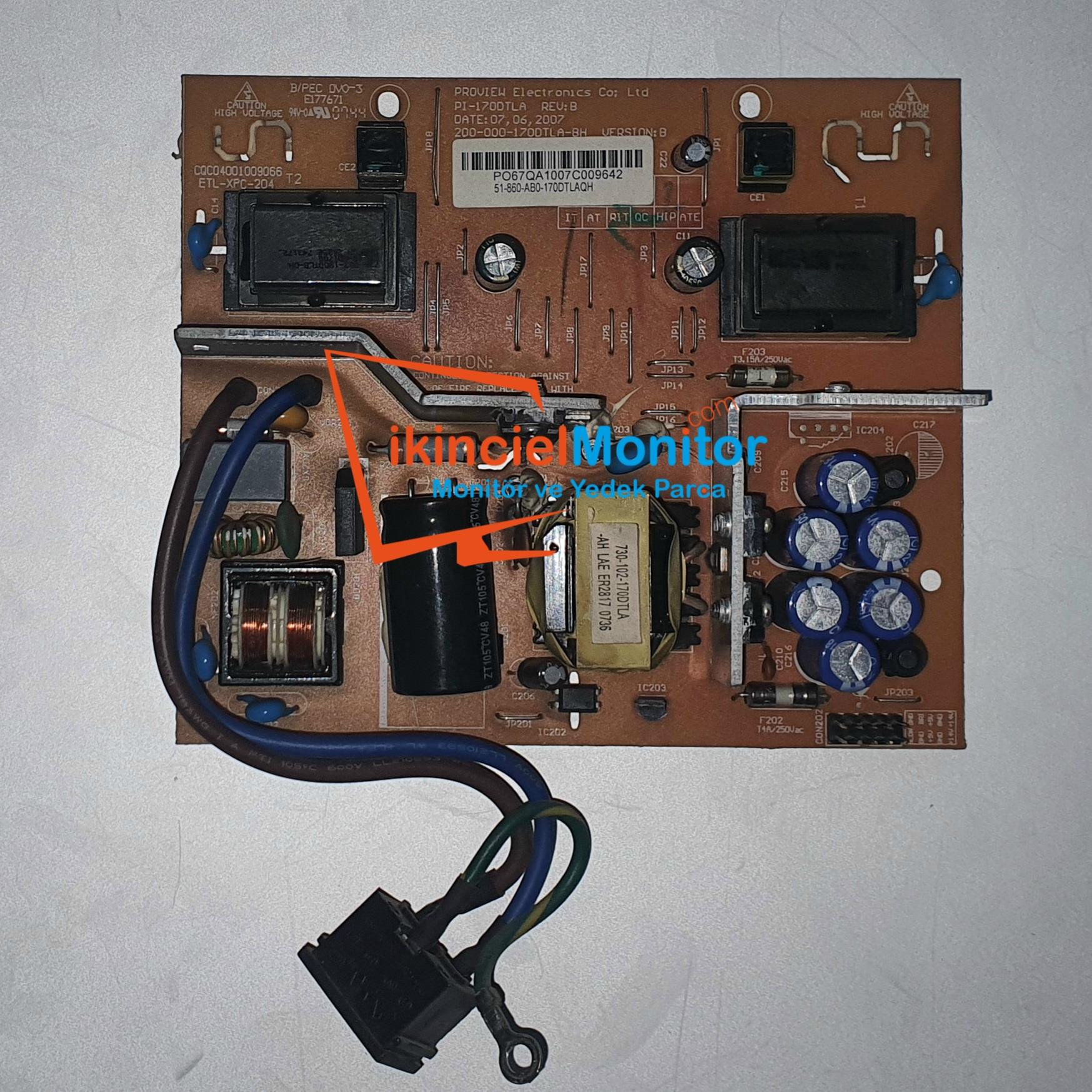 PI-170DTLA PROVIEW 700P Monitör Besleme Kartı