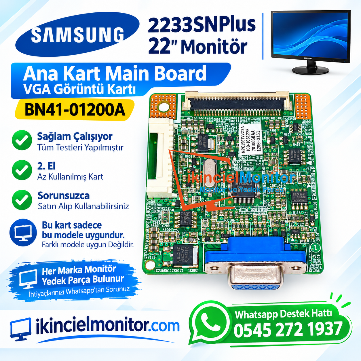 BN41-01200A Samsung 2233SNPlus Monitör Anakart Mainboard