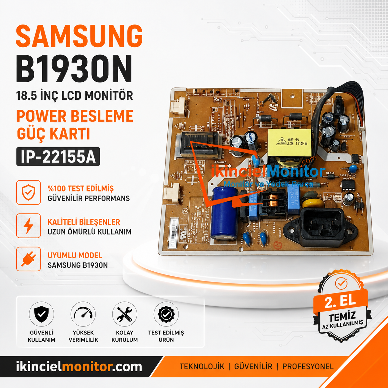 IP-22155A Samsung B1930N Monitör Güç Kartı