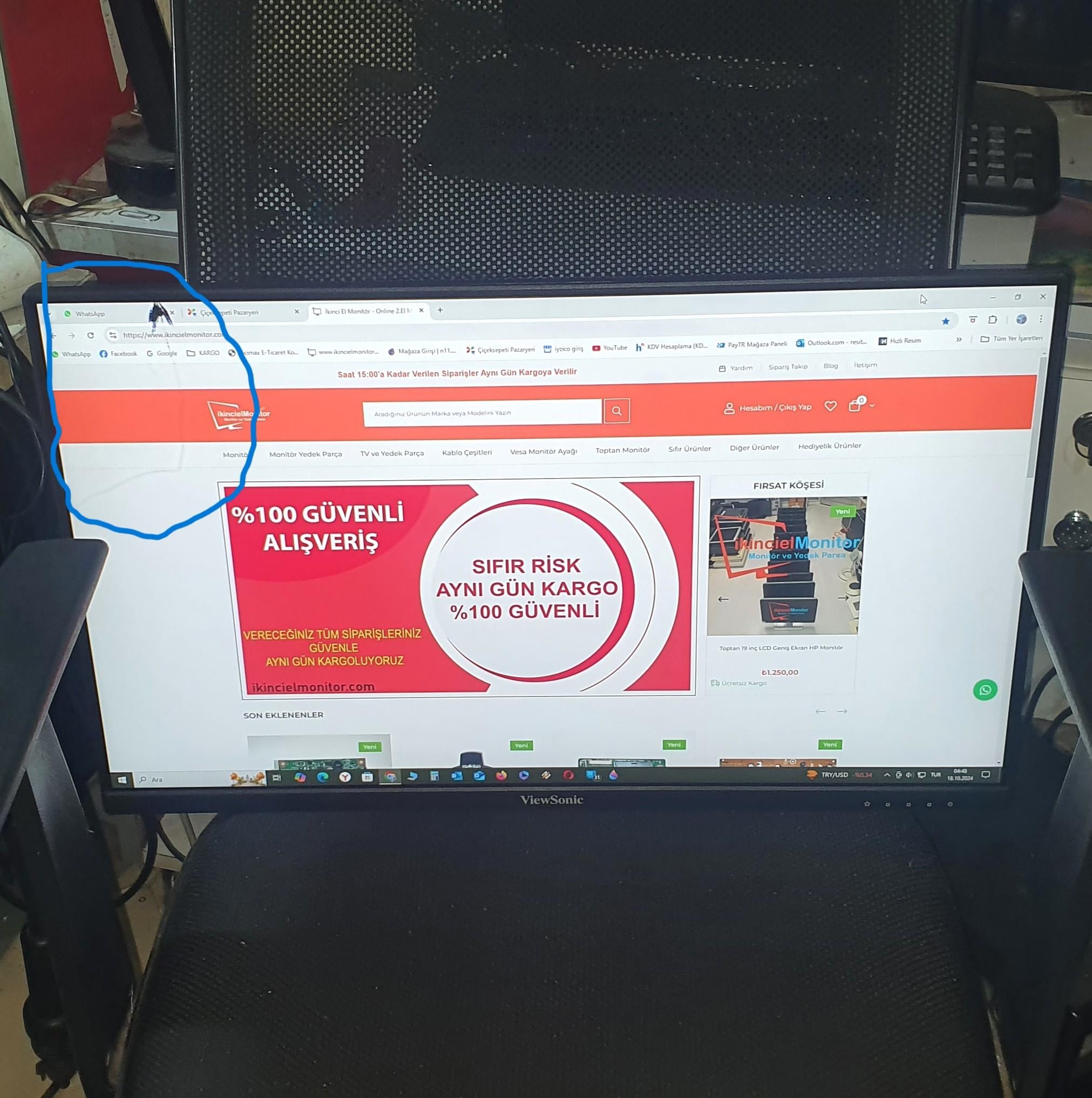 ViewSonic VX2428 24 inç HDMI 165 Hz Oyuncu Monitörü Kusurlu