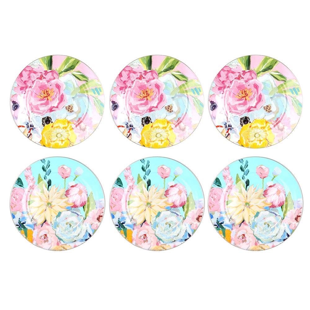 Peony Bone 6lı 20 Cm Servis Tabağı Seti