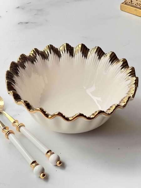 Roy King Sofia Gold Yuvarlak Salata Kasesi 26x9