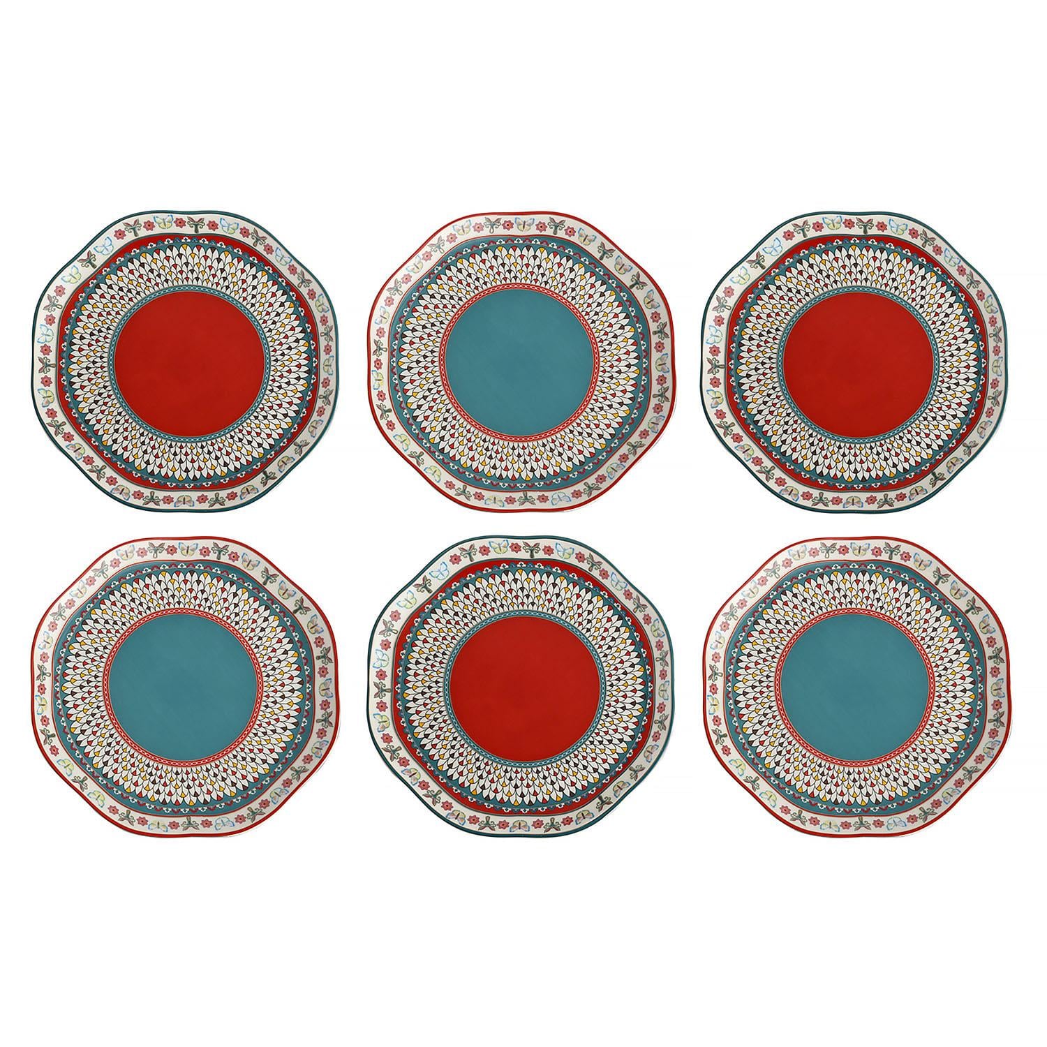 Lucky Art Liora Bone 19 cm 6'lı Tabak Seti