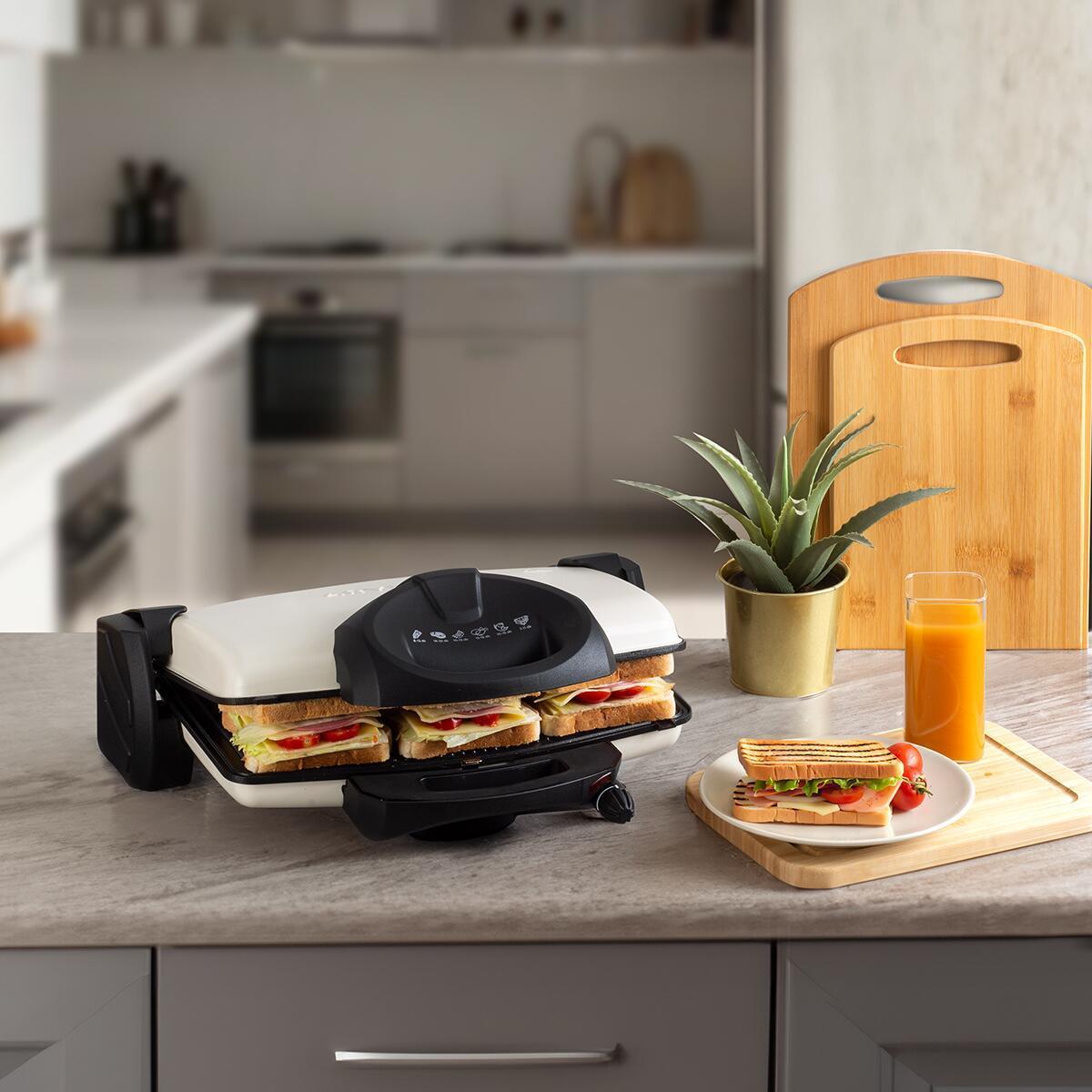 Aryıldız Contact Grıll Tost Makınesı Krem