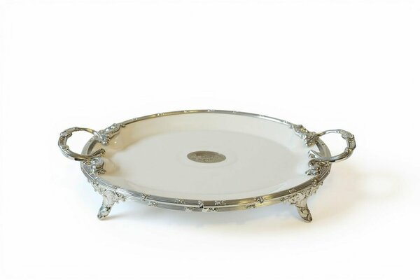 Roy King Classy Oval Sunum Gümüş Tabak 25x42