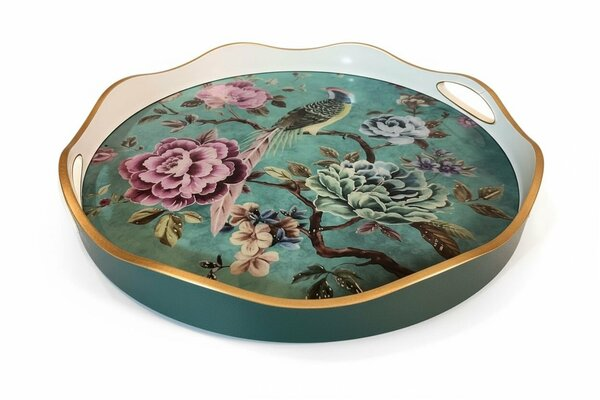 Roy King Yuvarlak Tepsi 40x5 Gül