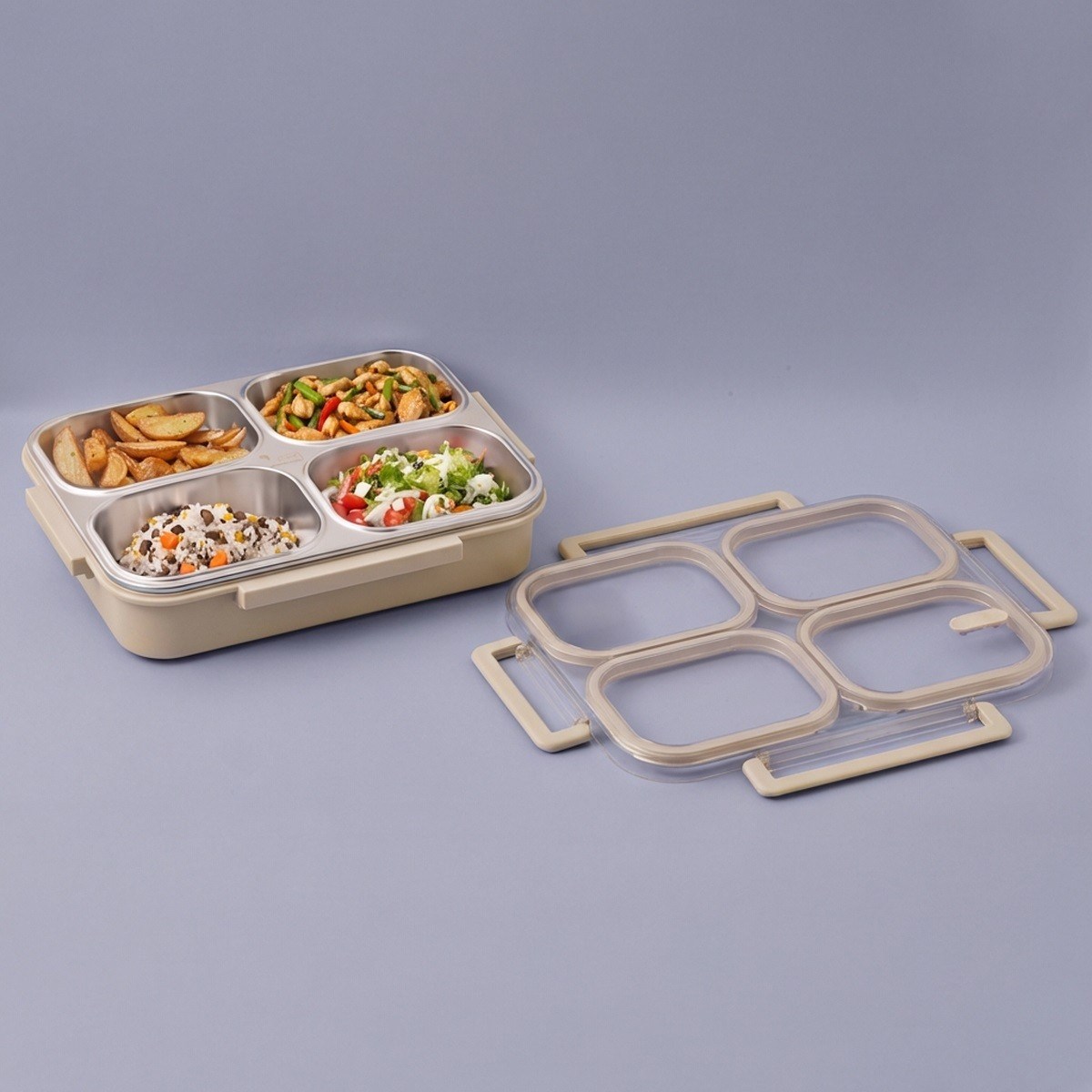 Aryıldız Bento Lunch Box Haki 4 Bölmeli