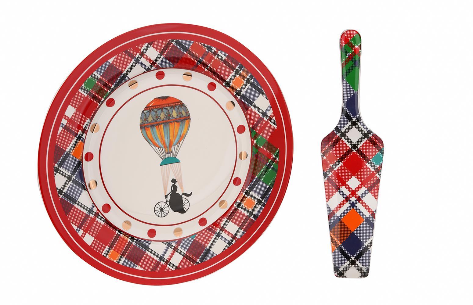 Lucky Art Shannon Bone 27 Cm Servis Tabağı + Kaşığı Seti Lyhd 442