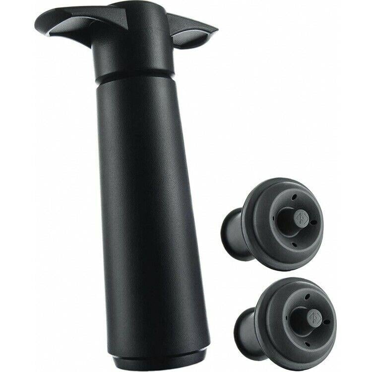 Vacu Vin Şarap Vakum Seti Siyah (1 Pompa 2 Şarap Tıpası) Kutulu