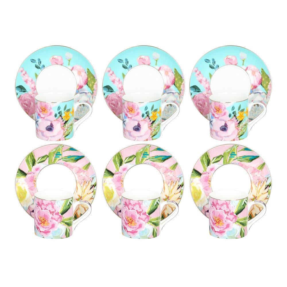 Peony Bone 6lı Kahve Fincanı Seti