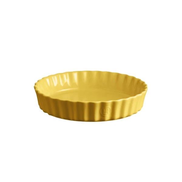 Emile Henry Tart - Börek Fırın Kabı Yuvarlak 24 cm Mat Sarı/Provence Yellow
