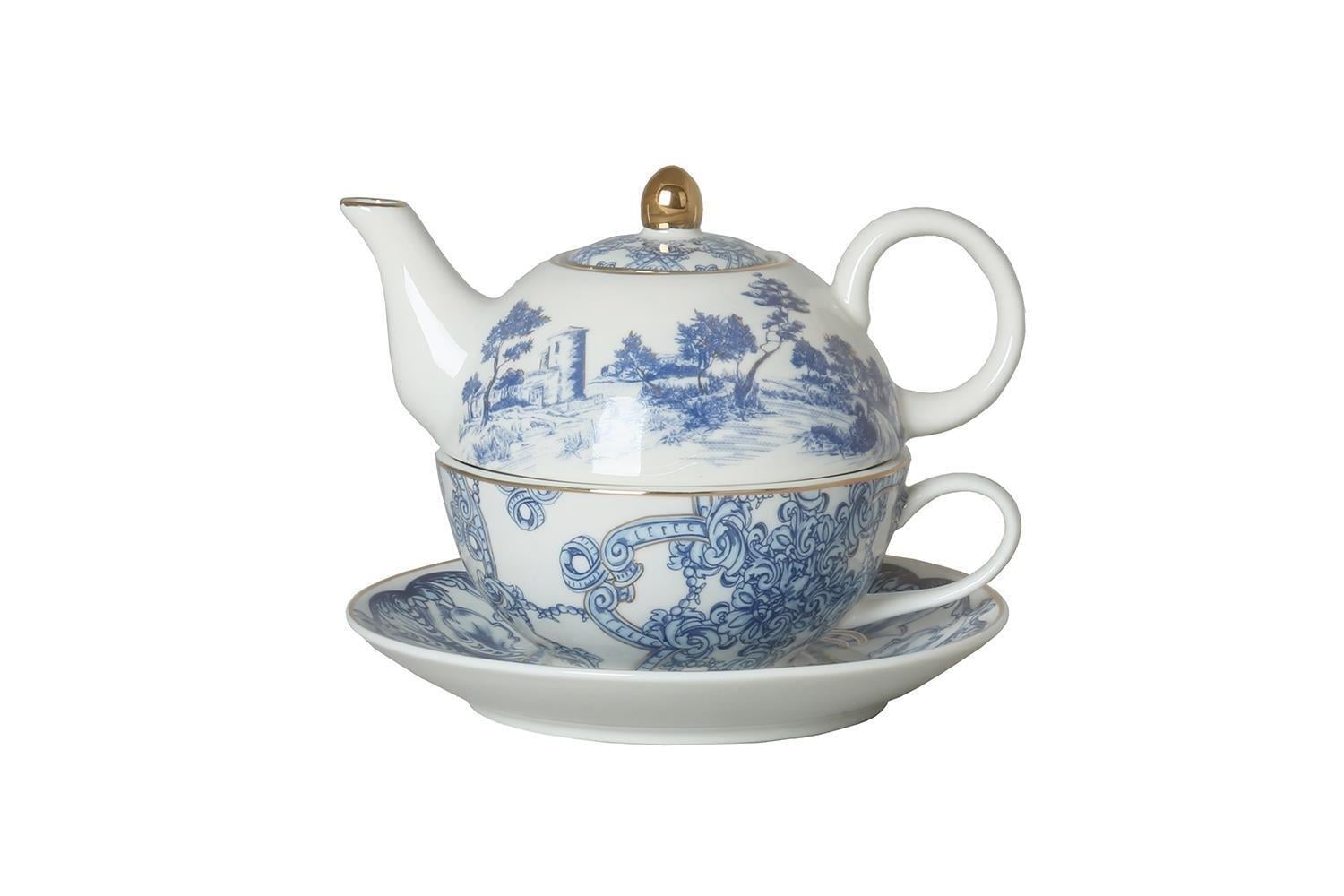 Florance Bone Tek Kişilik Demlik & Fincan Set