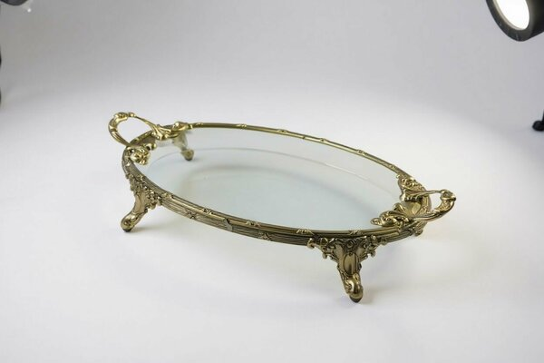 Roy King Classy Oval Sunum Tabak Antik 21x3