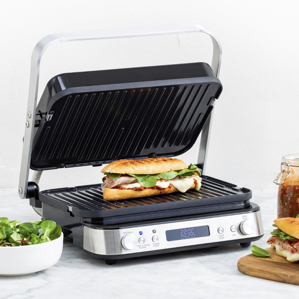 Greenpan Bistro Çelik Grill Tost Makinesi