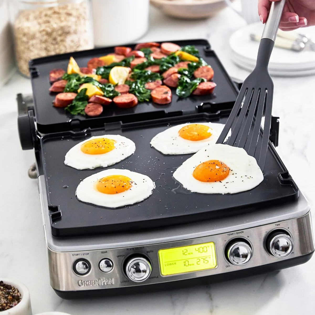 Greenpan Elite Çelik Grill-Tost Makinesi