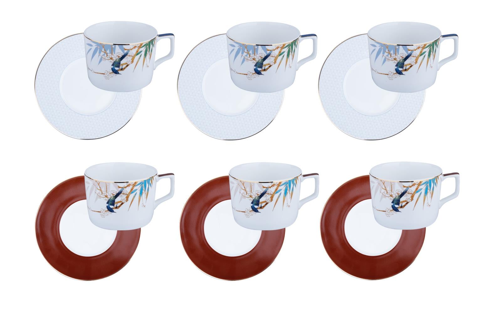 Lucky Art Alysia 6 lı Çay Fincanı