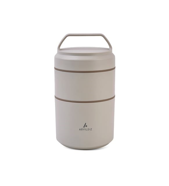 Aryıldız Bento Lunch Box Katlı Beige 1200 ml