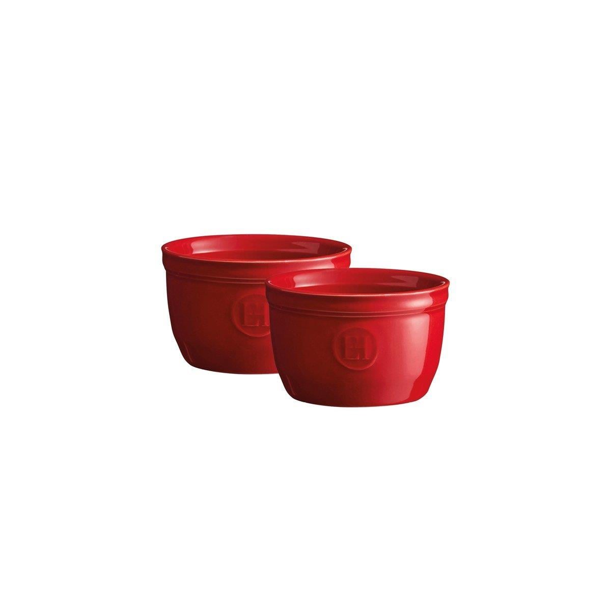 Emile Henry Fırın Kabı Ramekin No.9 2´li Set Kırmızı/Burgundy 0,15 lt