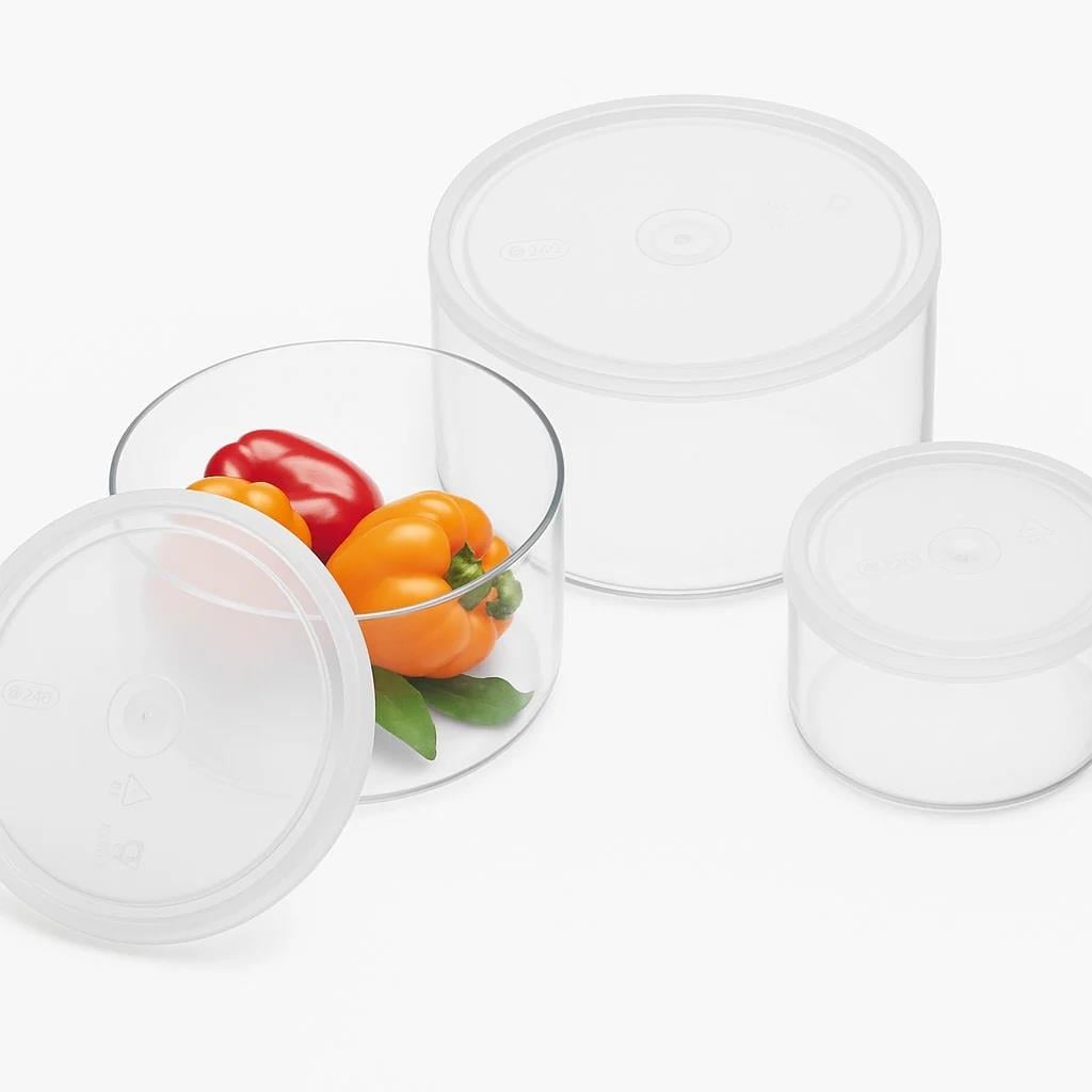 Simax Yuvarlak 3'Lü Saklama Kabı Seti 0,40+ 0,80+1,50 Lt