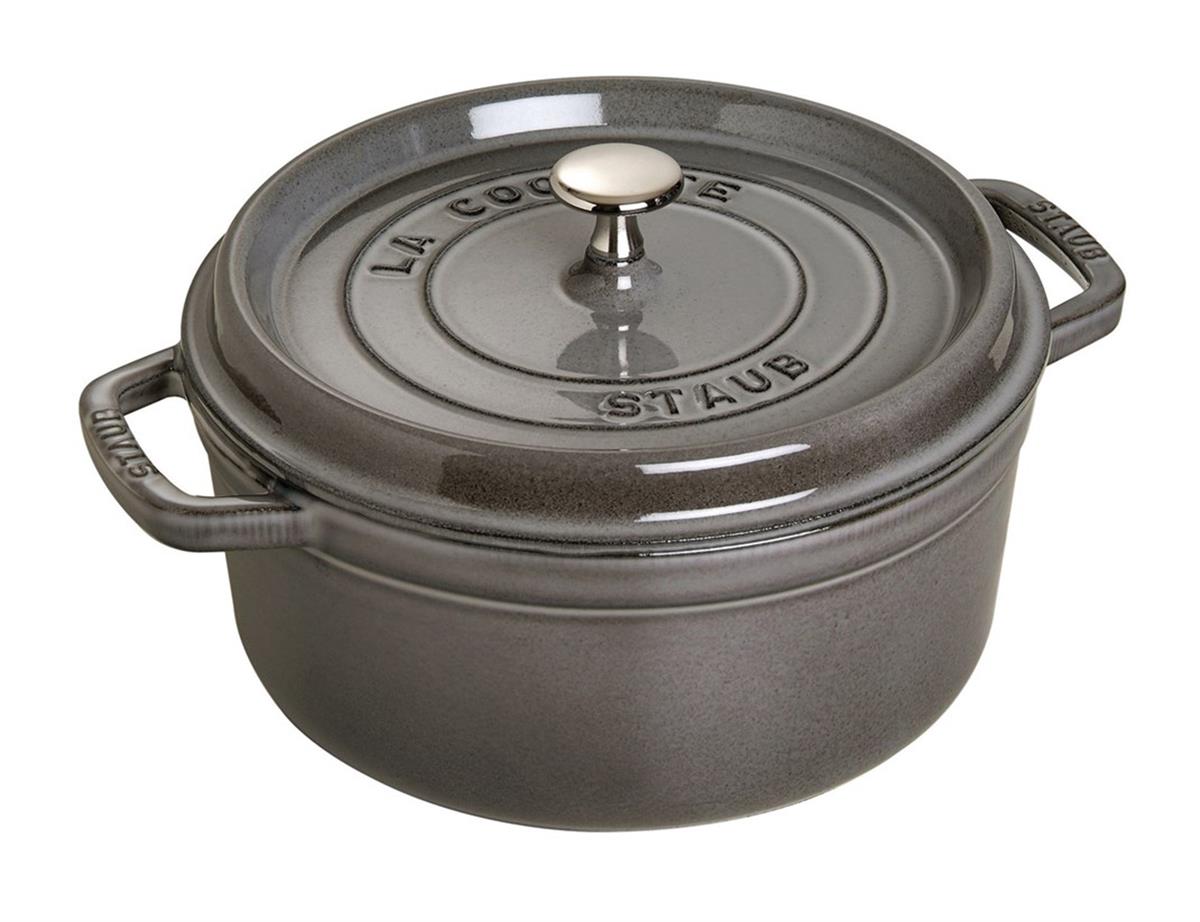 Staub La Cocotte Yuvarlak Döküm Tencere 24 Cm Grafit Gri 3,8 L