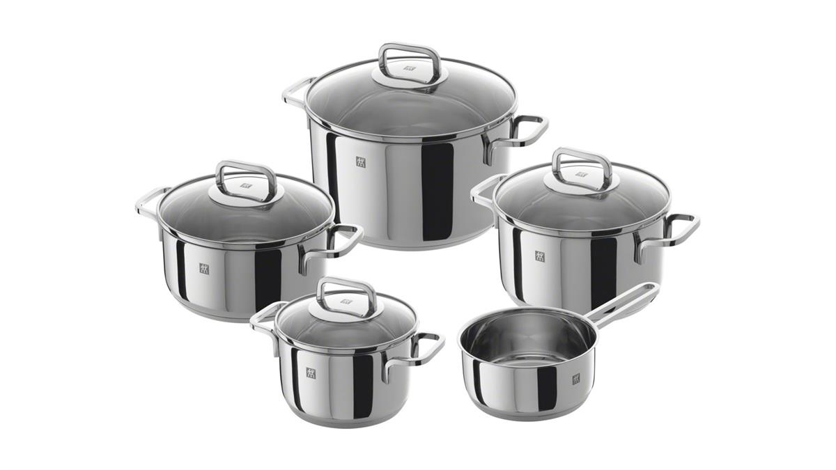 Zwilling Quadro Tencere Seti 18/10 Paslanmaz Çelik  5-Parça