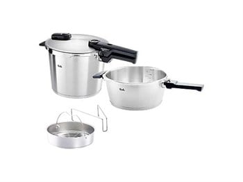 Fissler Vitaquick Premium 3,5 L+ 6 L Düdüklü Tencere Set + Buharda Pişirme Aparatı