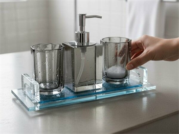 Roy King Kristal Black 4 Parça Banyo Seti