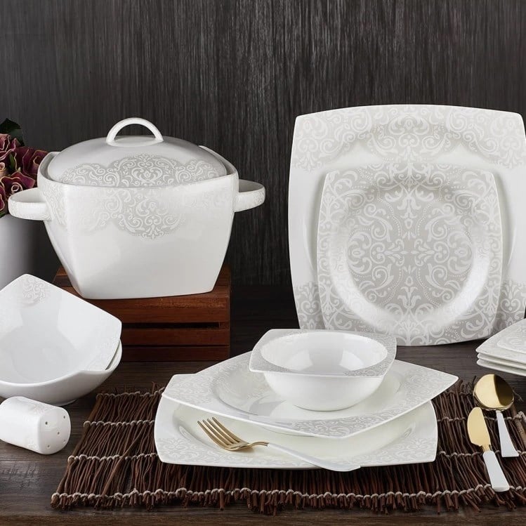 Aryıldız Bone Square 60 Parça 12 Kişilik Yemek Takımı -  31016