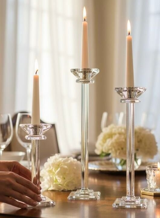 Roy King Kristal Tekli Şamdan 25,5 cm