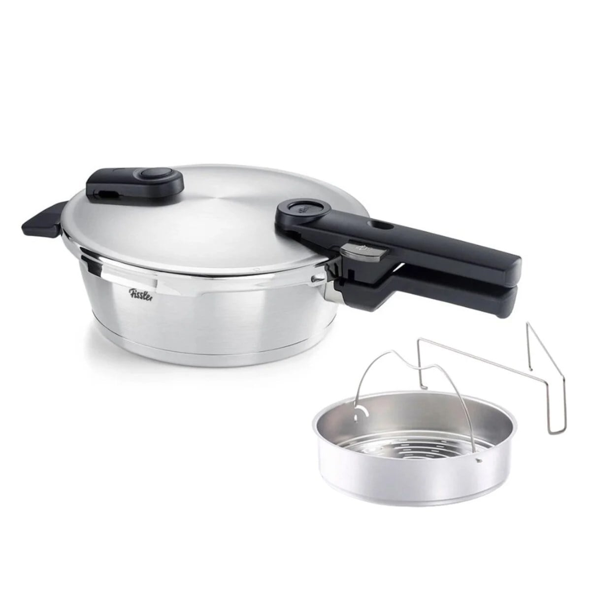Fissler Vitaquick Premium 2.5 Litre Düdüklü Tencere + Buharda Pişirme Aparatı 