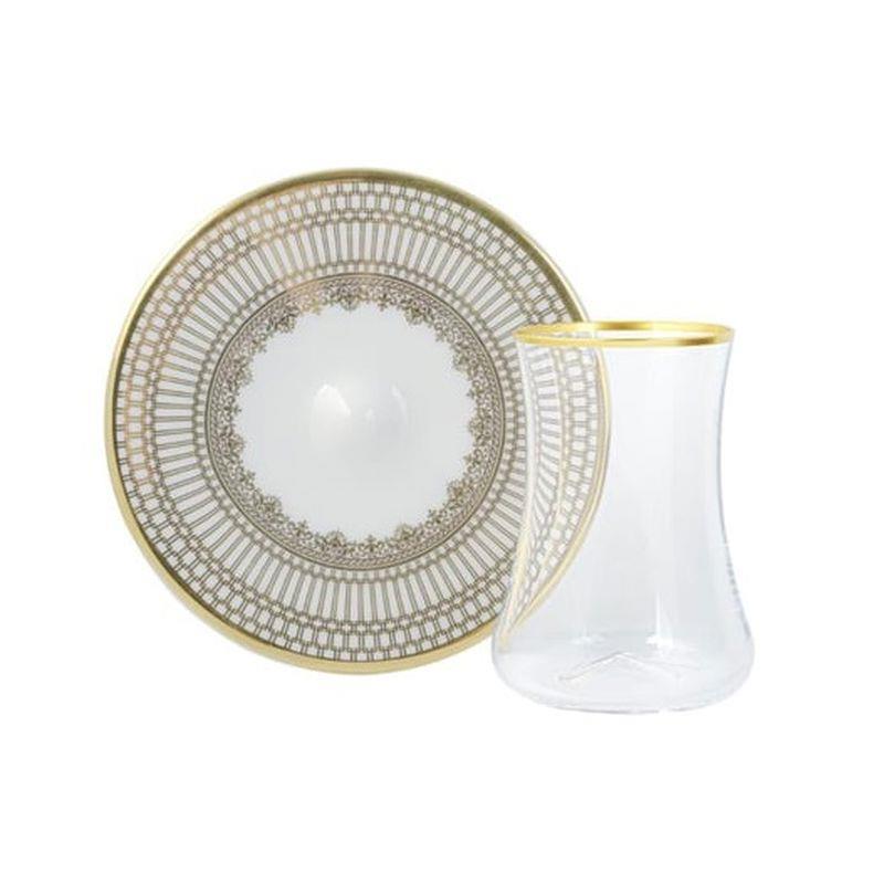 Evaliza Crown Altın 6Lı Çay Seti 