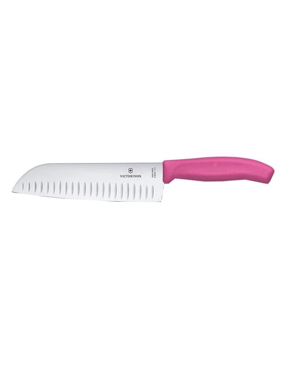 Victorinox VT 6.8526.17L5B Santoku Bıçağı 17 cm Fibrox Pembe Blister