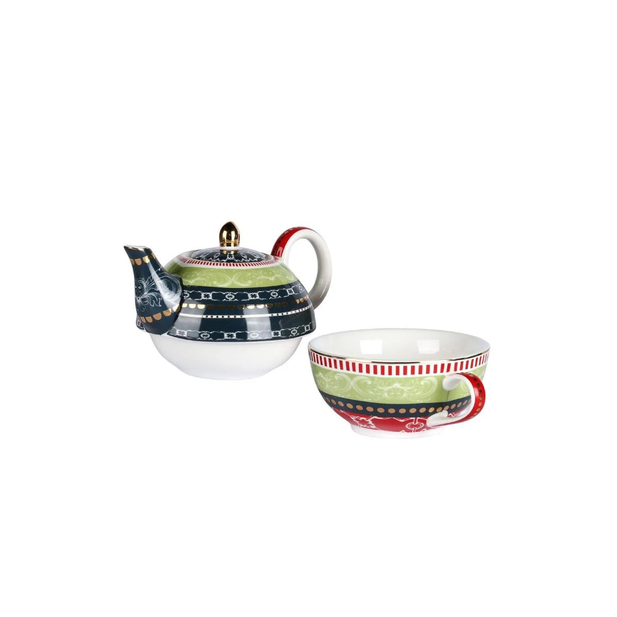 Luckyart Lancelot Bone Tek Kısılık Demlık & Fıncan Setı