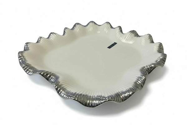 Roy King Sofia Silver Kare Sunum Tabak 31cmx31cm