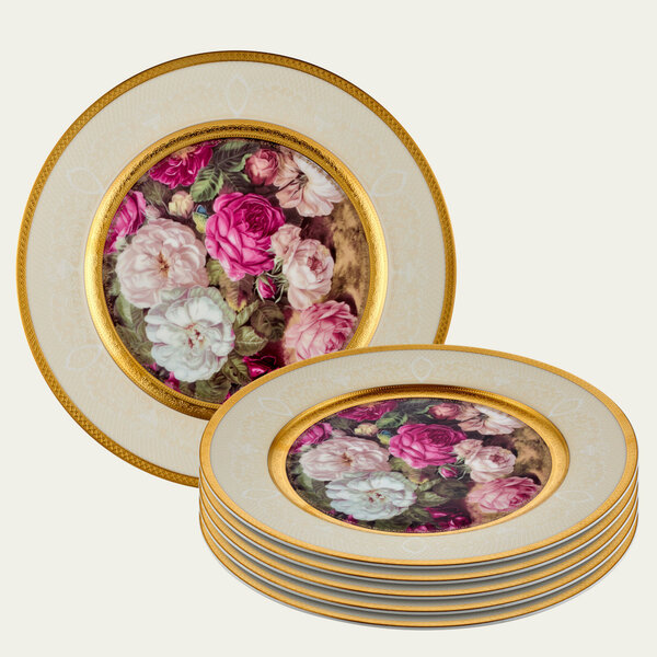 Roy King Rosa Bianca 6'lı Servis Tabak Büyük 27cm