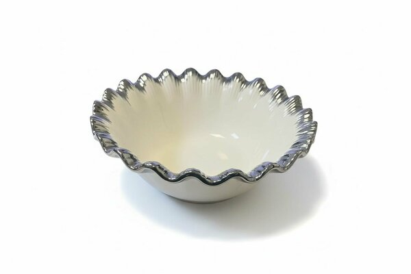Roy King Sofıa Silver Yuvarlak Salata Kase 26cmx8cm