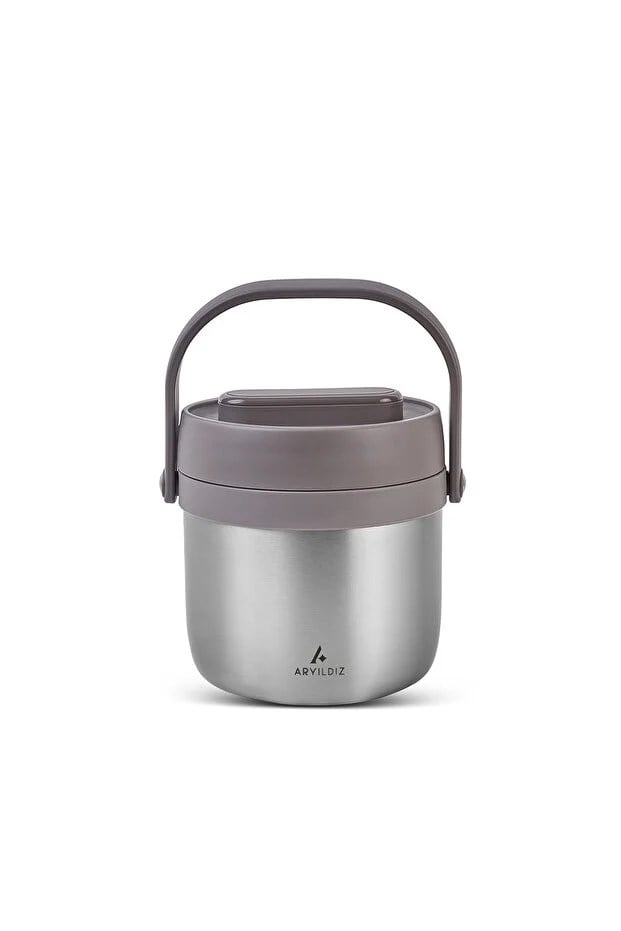 Aryıldız Bento Lunch Box Yuvarlak Steel 1400 ml