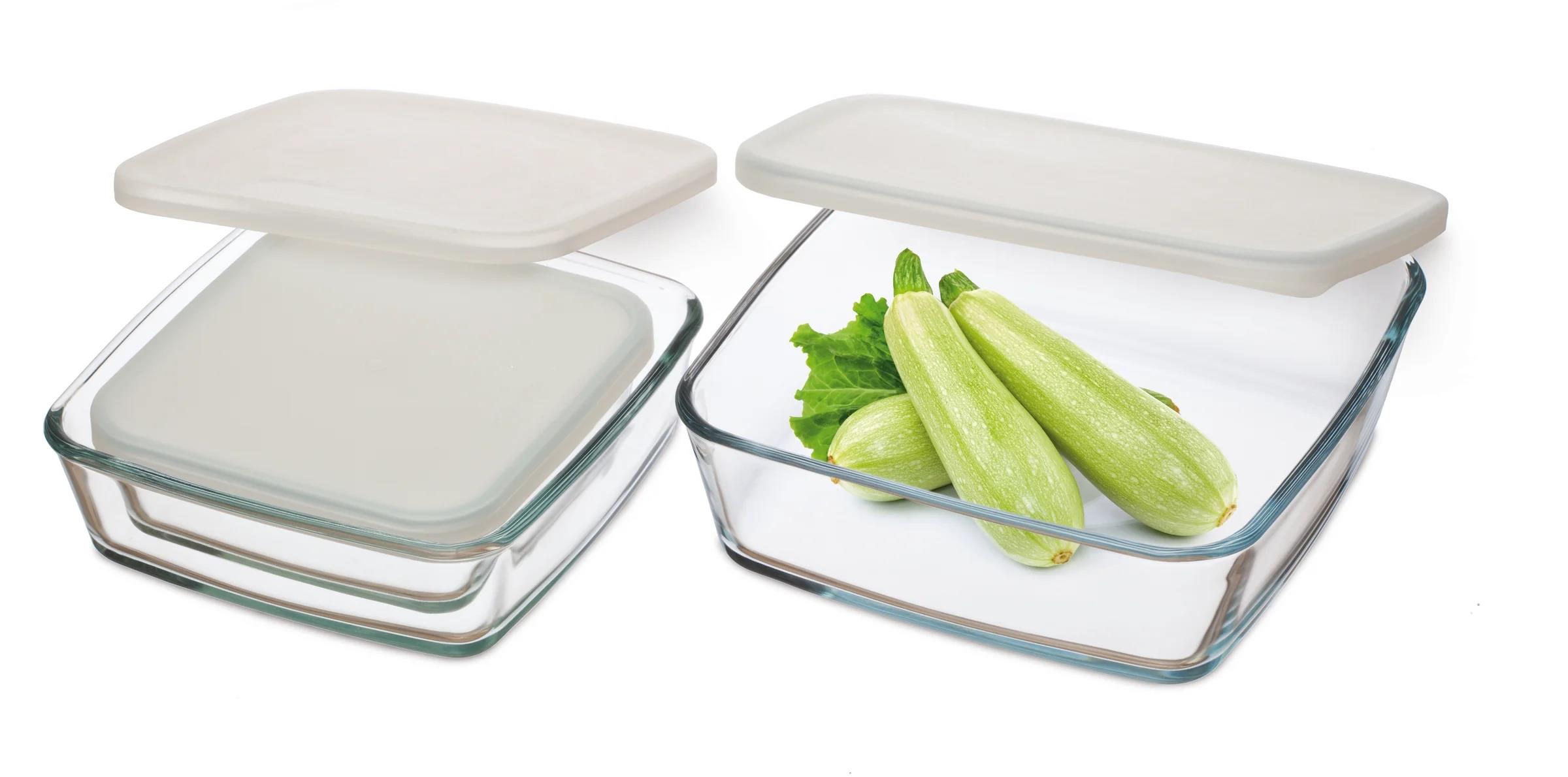 Simax Kare 3'Lü Saklama Kabı Seti 0,50 + 1,00 + 1,70 Lt