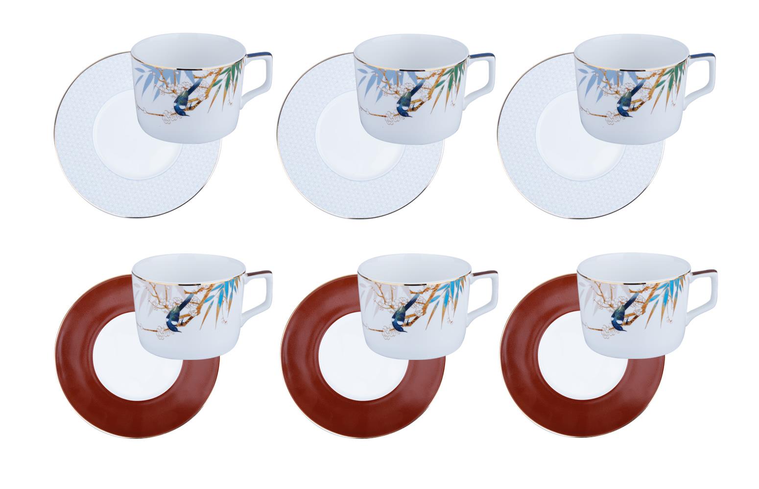 Lucky Art Alysia 6 lı Çay Fincanı